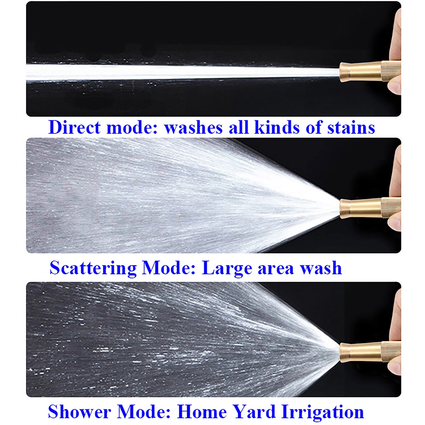 3 Spray Modes - Adjustable Garden Spray