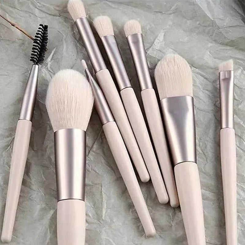 8 Pcs Mini Travel Makeup Brushes