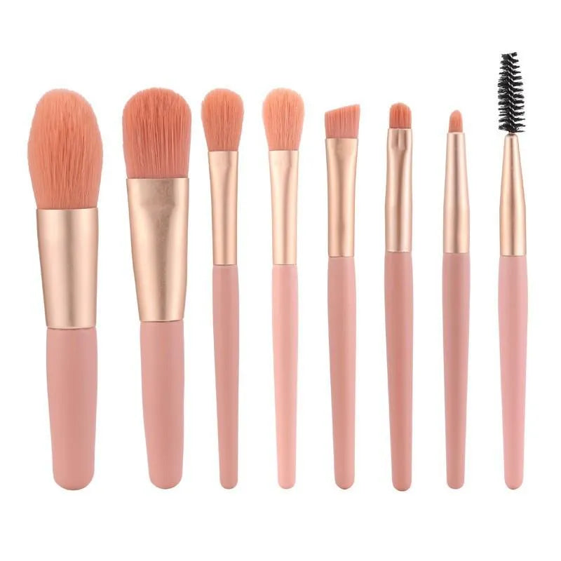 8 Pcs Mini Travel Makeup Brushes