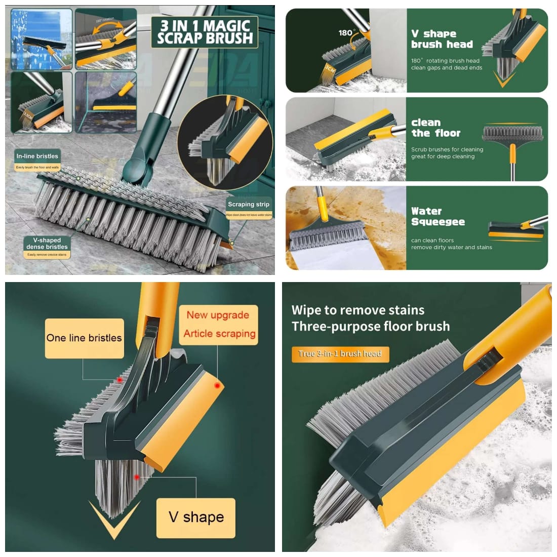 2 in 1 Floor cleaning Brush